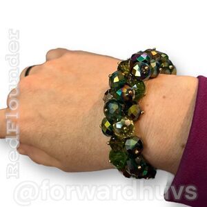 Aurora Borealis Plastic Bead Stretch Bracelet